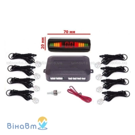 Парктроник Baxster PS-818-11 Silver (8 датчиков), Цвет датчиков: серебристый, фото 