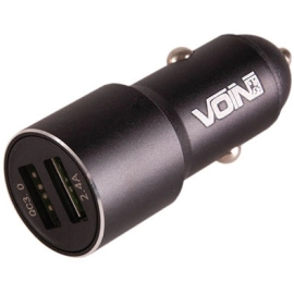 Автомобильное зарядное устройство VOIN C-30207Q 2USB QC3.0 12/24V Port 1-5V*3A/9V*2A Port 2-5V*2,4A, фото 