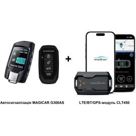 Автосигнализация MAGICAR G300AS + LTE/BT/GPS-модуль CLT450, фото 
