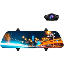 Видеорегистратор-зеркало Aspiring Reflex 9 Dual FHD с 2 камерами, накладное, фото 