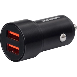Автомобильное зарядное устройство BOROFONE BZ19, USB-A 1/2: 5V/2.4A Black, фото 