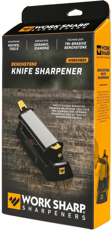 WORK SHARP - BENCHSTONE KNIFE SHARPENER™ WITH TRI-BRASIVE AND  PIVOT-RESPONSE™