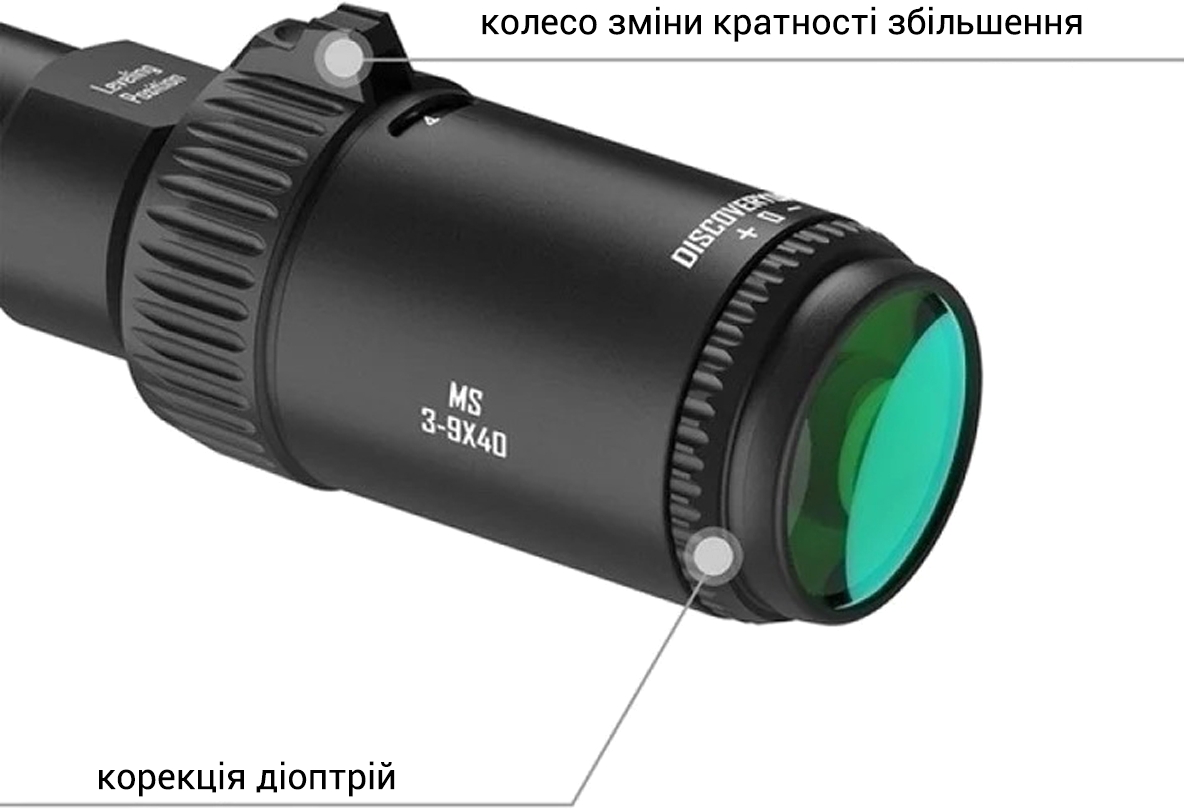Discovery Optics MS 3-9X40 IR (25.4 мм, подсветка) купить в