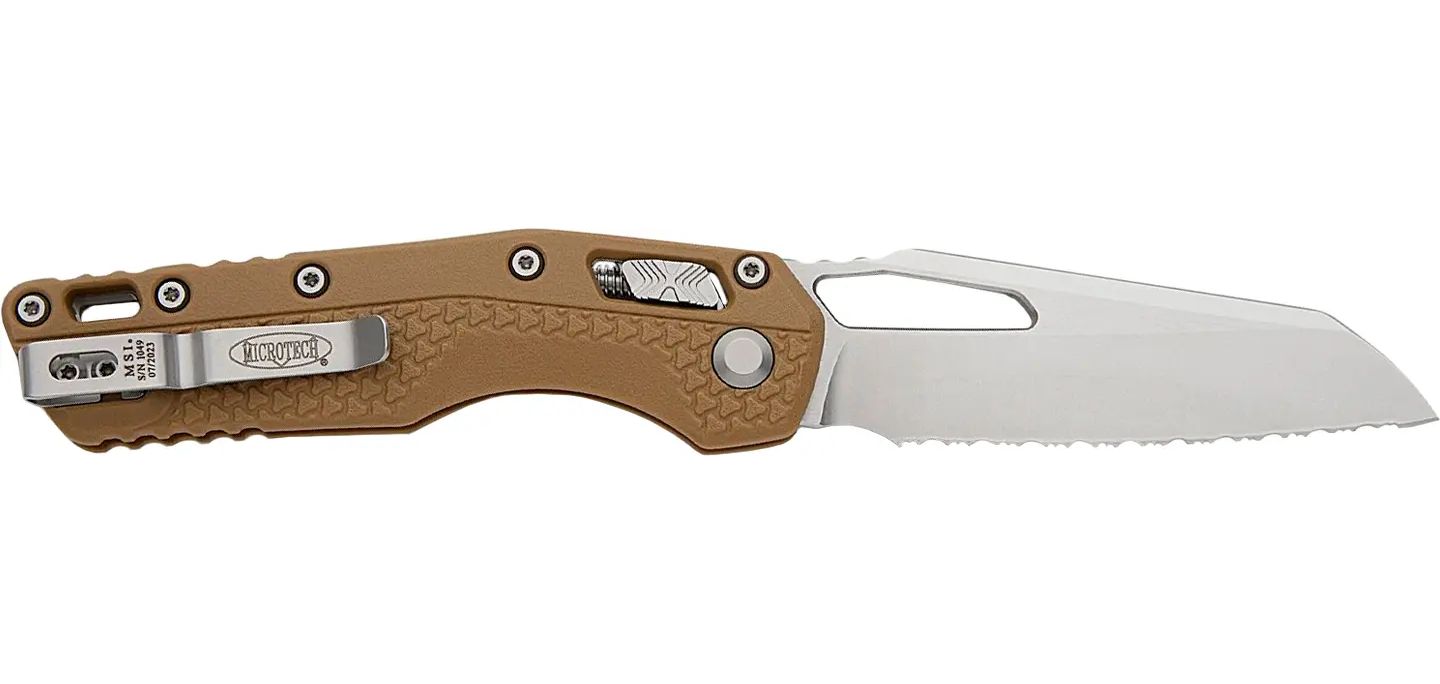 Microtech MSI Single Edge Tri Grip Polymer Apocalyptic FS Dark Earth ...