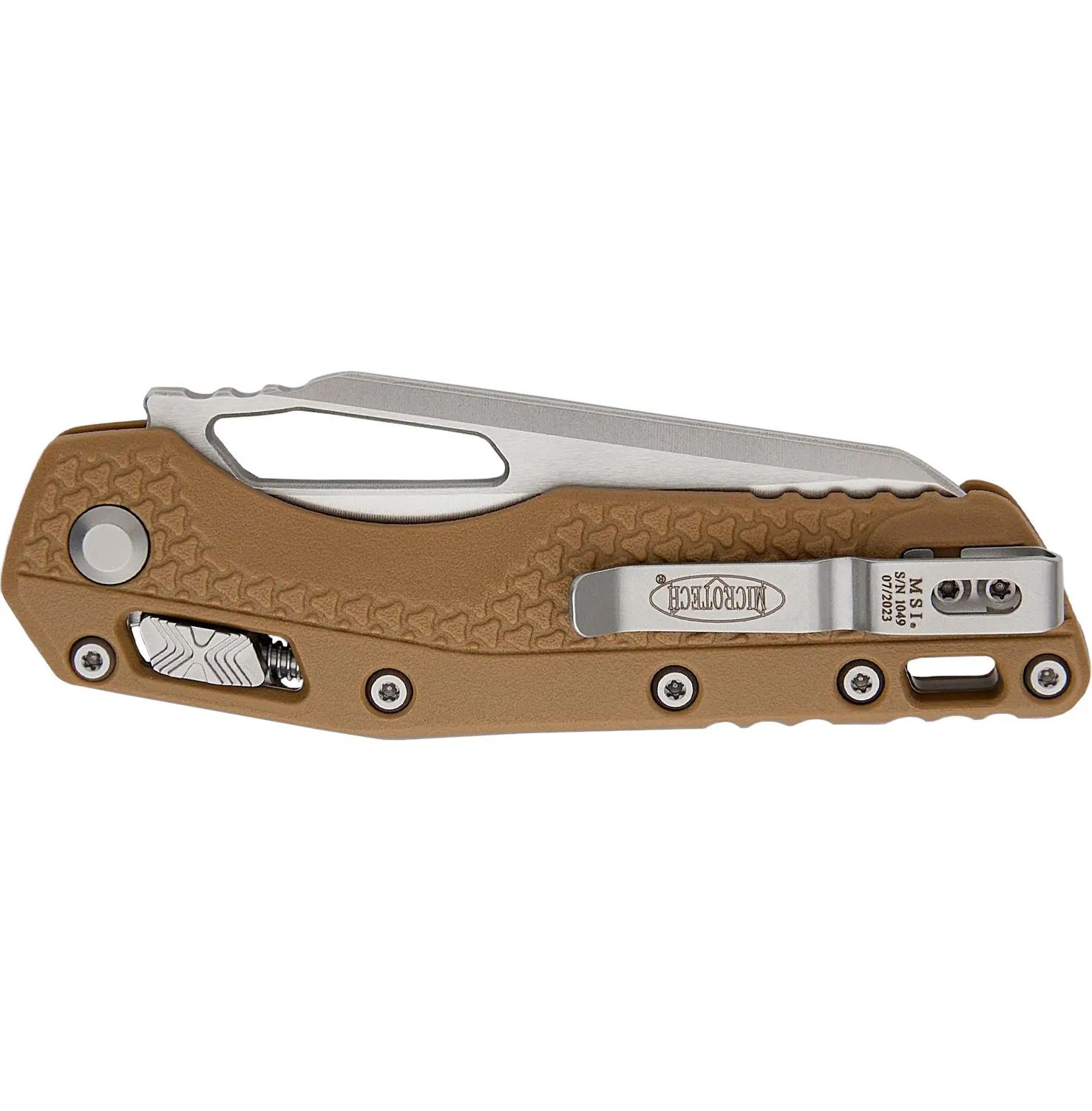 Microtech MSI Single Edge Tri Grip Polymer Apocalyptic FS Dark Earth ...