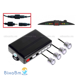 Парктроник Tiger PS-43 Slim Black (4 датчика), Цвет датчиков: черный, фото 