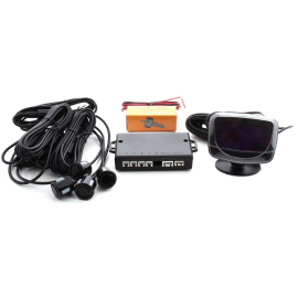 Парктроник iDial D065/4 LCD Black (4 датчика), Цвет датчиков: черный, фото 