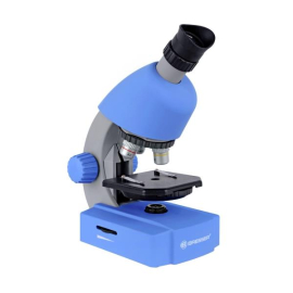 Микроскоп Bresser Junior 40x-640x Blue с набором для опытов и адаптером для смартфона (8851300WXH000), фото 