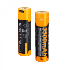 Аккумулятор литиевый 18650 Fenix ARB-L18-3500U (3500 mAh) micro usb зарядка, фото 