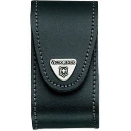 Чехол на пояс Victorinox 4.0521.3 кожа черный на липучке 84-91мм, фото 