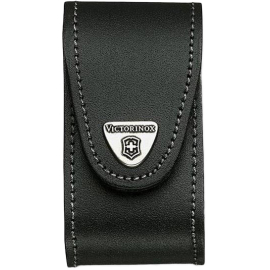 Чехол на пояс Victorinox 4.0521.31 кожа черный на липучке с повор. клипом 84-91мм, фото 