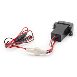 Штатный USB разъем Carav 17-306 для Nissan (1 ЗУ + цифровой вольтметр), фото 