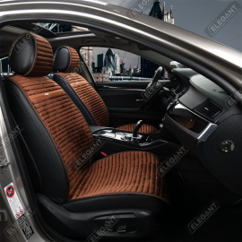 Набор авточехлов Elegant 700 215 Napoli темно-коричневый на передние сиденья, Расцветка: коричневый, фото 