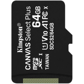 Карта памяти Kingston microSDXC 64GB Canvas Select Plus Class 10 UHS-I U1 V10 A1 (SDCS2/64GBSP), фото 