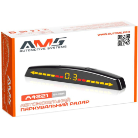 Парктроник AMS A4221 Silver (4 датчика), Цвет датчиков: серебристый, фото 