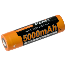 Аккумулятор литиевый 21700 Fenix ARB-L21-5000U (5000 mAh) micro usb зарядка, фото 