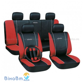 Набор авточехлов Milex Tango P+T красный (40167) на передние и задние сиденья, Расцветка: красный, фото 