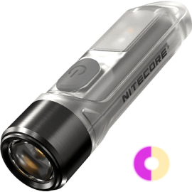Фонарь наключный ультрафиолетовый Nitecore TIKI UV прозрачный с USB-C, Цвет: серебристый тип 2, фото 