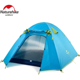 Палатка 4-местная Naturehike P-Series NH18Z044-P 210T/65D голубой, фото 