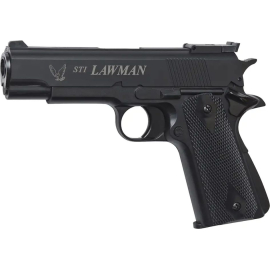 Пистолет страйкбольный ASG STI Lawman Black 6mm, фото 