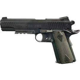 Пистолет страйкбольный Cybergun SA Colt 1911 Rail Gun NBB CO2, 6 мм 15BBs Black, фото 