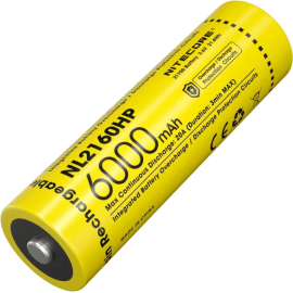 Аккумулятор литиевый Nitecore 21700 NL2160HP 6000mAh, защищенный, фото 