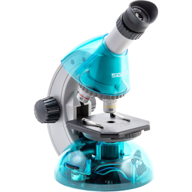Микроскоп Sigeta Mixi 40x-640x Blue с адаптером для смартофона, фото 
