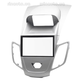 Переходная рамка Carav 11-306 для Ford Fiesta 2008+ (c дисплеем) silver, фото 