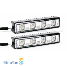 Дневные ходовые огни Nolden LED Premium Line Short 3° ML-019 1743.1 black (2 x 4 LED), фото 