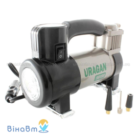 Автомобильный компрессор Uragan 90190 7Атм 35л/мин 150Вт с LED фонарем, фото 
