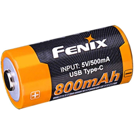 Аккумулятор литиевый 16340 Fenix ARB-L16-800UP (800 mAh) Type-C защищенный, фото 
