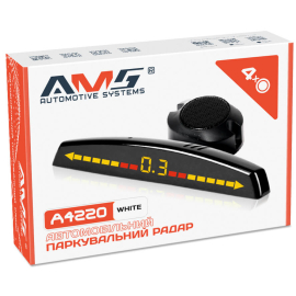 Парктроник AMS A4220 White (4 датчика), Цвет датчиков: белый, фото 