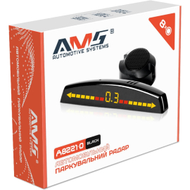 Парктроник AMS A8221-0 Black (8 датчиков), Цвет датчиков: черный, фото 