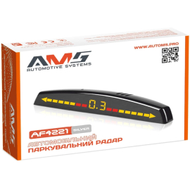 Парктроник AMS AF4221 Silver (4 датчика), Цвет датчиков: серебристый, фото 