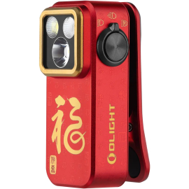 Ліхтар Olight Oclip Pro Fortune Snake Special Edition Red, Колір: червоний, фото 