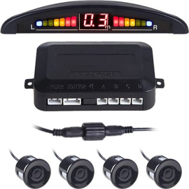 Парктроник Pulso LP-10140 LED 4 датчика black, Цвет датчиков: черный, фото 