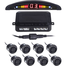 Парктроник Pulso LP-10180 LED 8 датчиков black, Цвет датчиков: черный, фото 