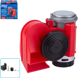 Сигнал пневматический Vitol CA-1455 12V красный, фото 