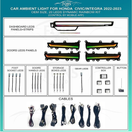 Подсветка салона FORS.auto для Honda Civic/Integra 2022-2023 (Dynamic Rainbow Kit)-20 LEDs (FS-PSV-HD-18), фото 