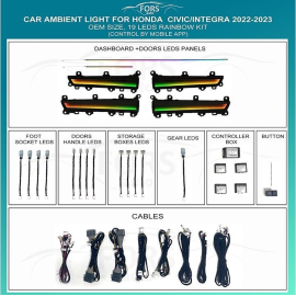 Підсвічування салону FORS.auto для Honda Civic, Integra 2022-2023 (Rainbow Kit)-19 LEDs (FS-PSV-HD-16), фото 