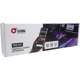 Підсвічування салону автомобіля Sigma Magic Сolor Black (18 елементів), фото 