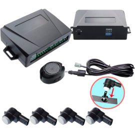 Парктроник Brees H-038 F/R matt black (4 датчика) для подключения к Android магнитолам, Цвет датчиков: черный (матовый), фото 