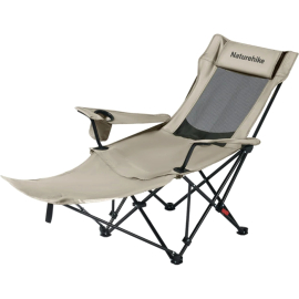 Кресло-шезлонг складное Naturehike CNK2550JJ023 Nightfall T05 сталь хаки, фото 