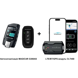 Автосигнализация MAGICAR G300AS + LTE/BT/GPS-модуль CLT450, фото 
