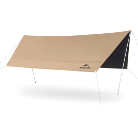 Тент-навес Naturehike CNK2350WS015 Cloud Skies Tarp Lite 550x465 см коричневый, фото 