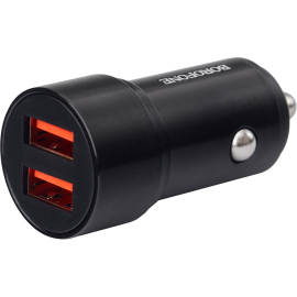 Автомобільний зарядний пристрій BOROFONE BZ19, USB-A 1/2: 5V/2.4A Black, фото 