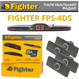 Парктроник Fighter FPS-4DS Black (4 датчика), фото 