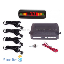 Парктроник Baxster PS-418-11 Black (4 датчика), Цвет датчиков: черный, фото 