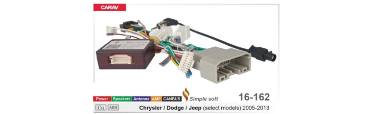 Комплект переходников Carav 16-162 в Chrysler, Dodge, Jeep (для магнитол 7", 9", 10.1"), фото 8