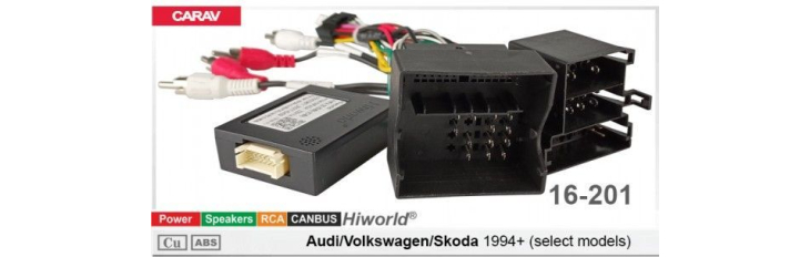 Комплект переходников Carav 16-201 в Volkswagen, Skoda, Audi (для магнитол 7", 9", 10.1"), фото 7